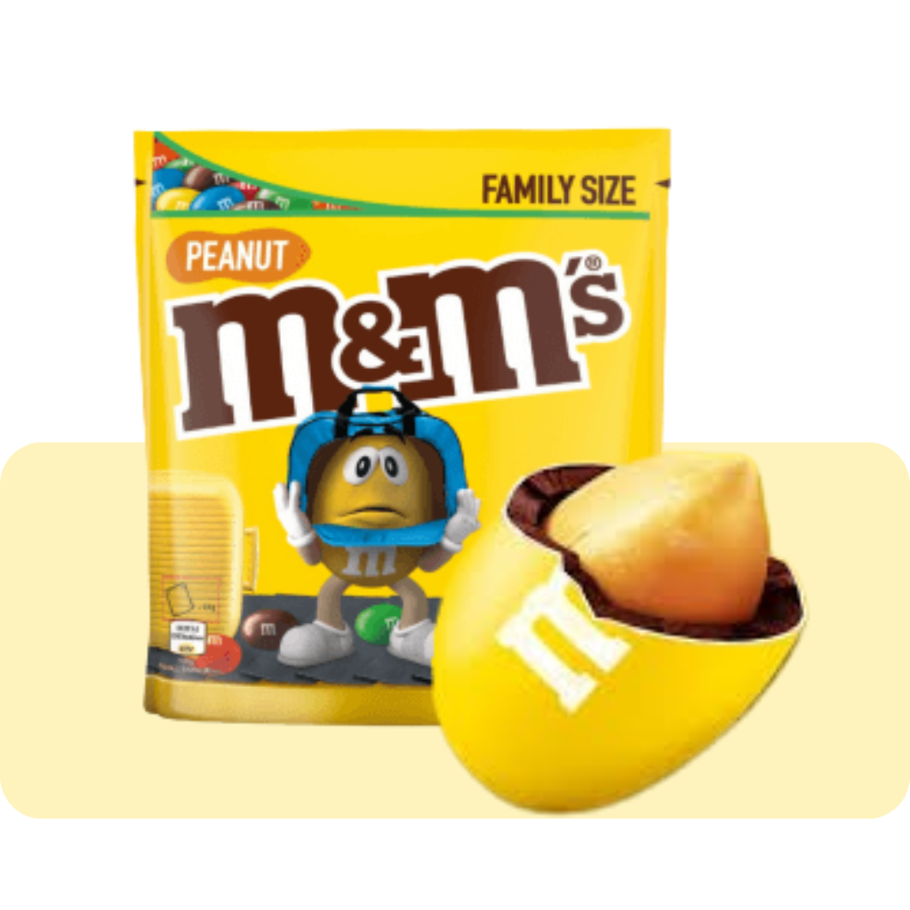 M&M's Peanut milk chocolate covered peanuts in a sugar shell 330g